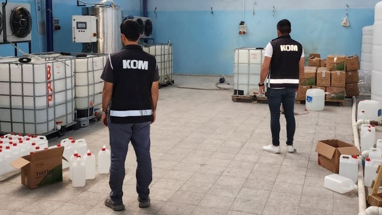 Konya'da sahte alkol imalathanesine operasyon