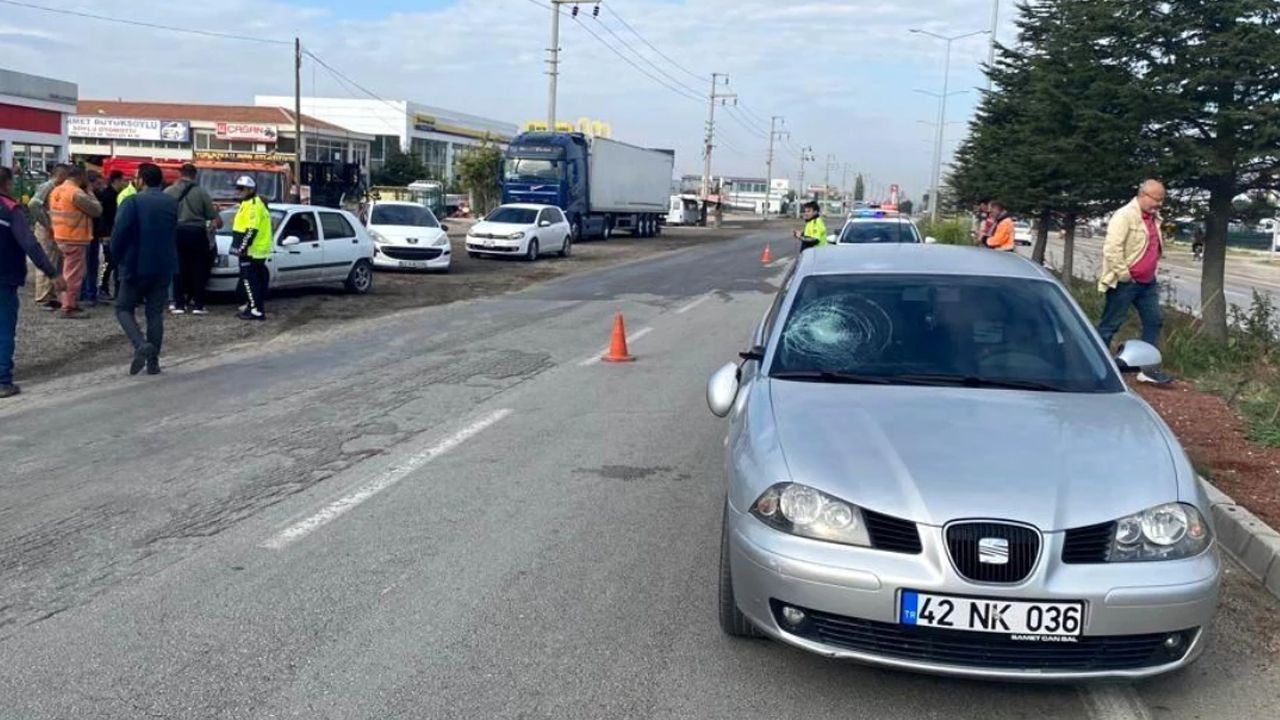 Konya'da kaza! Otomobilin çarptığı yaya ağır yaralandı