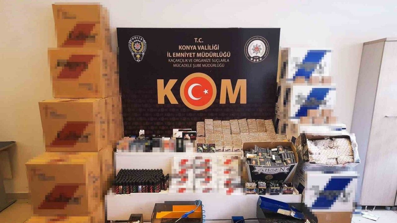 Konya'da polis ekiplerinin kaçakçılıkla mücadelesi sürüyor: 9 gözaltı