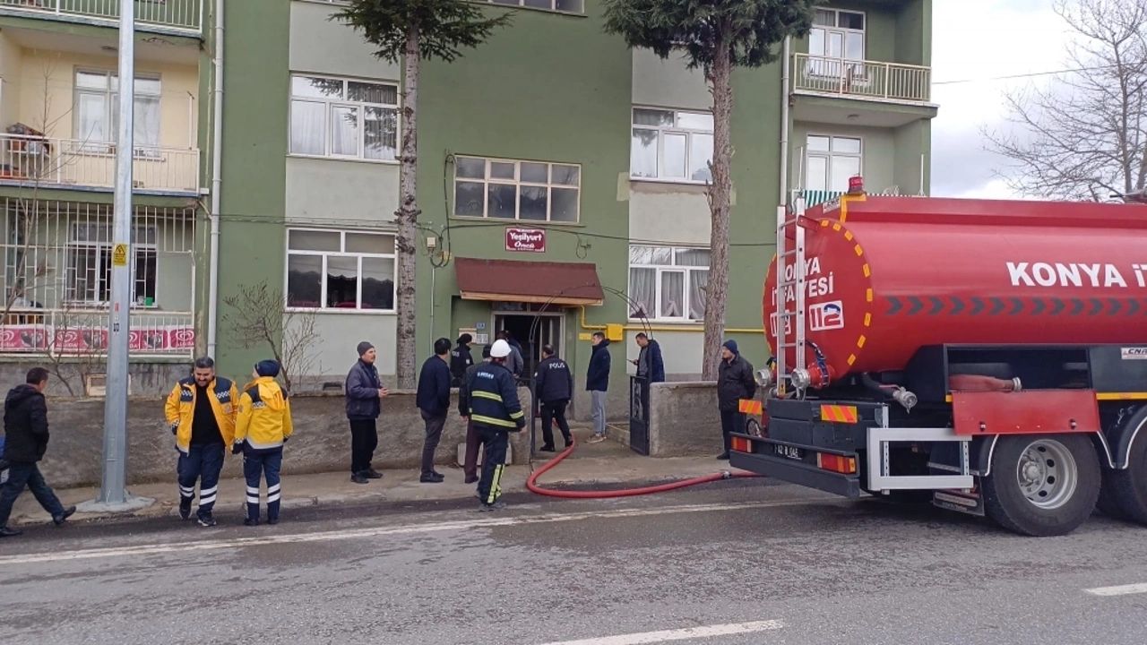 Konya'da daire yangını faciası: 4 yaralı