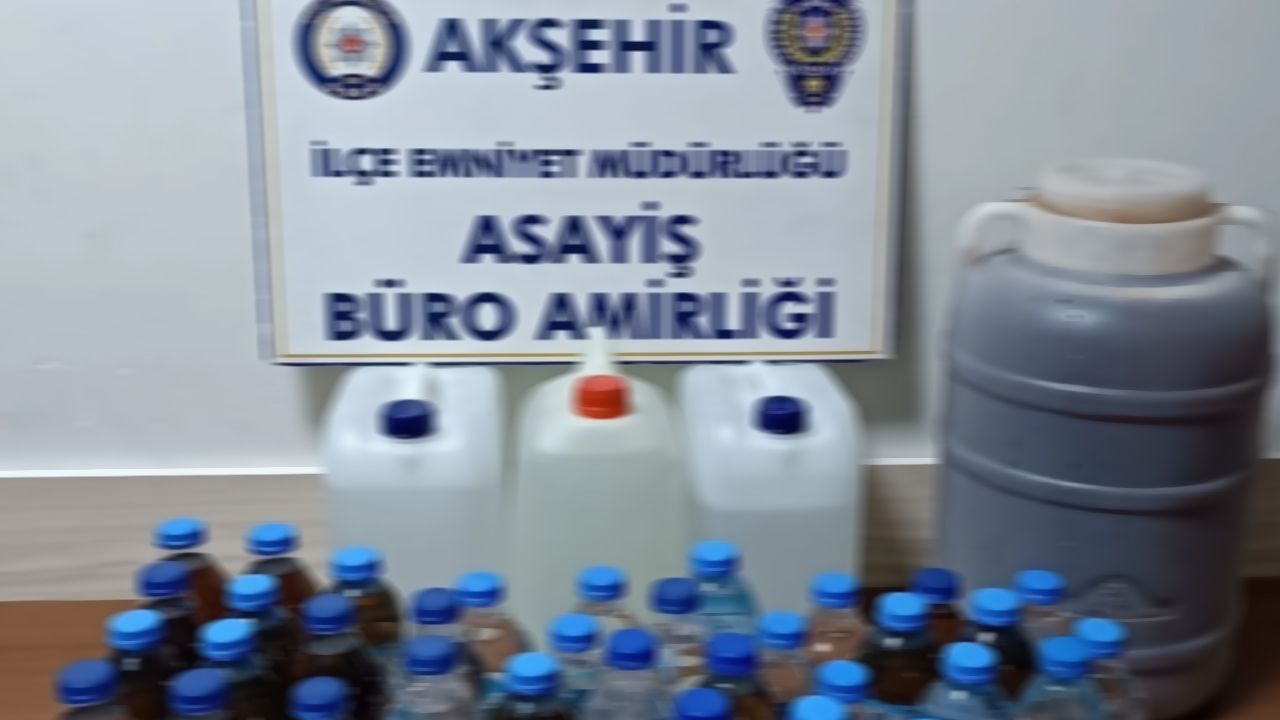Kaçak içki operasyonu: Konya'nın Akşehir ilçesinde zanlı tutuklandı