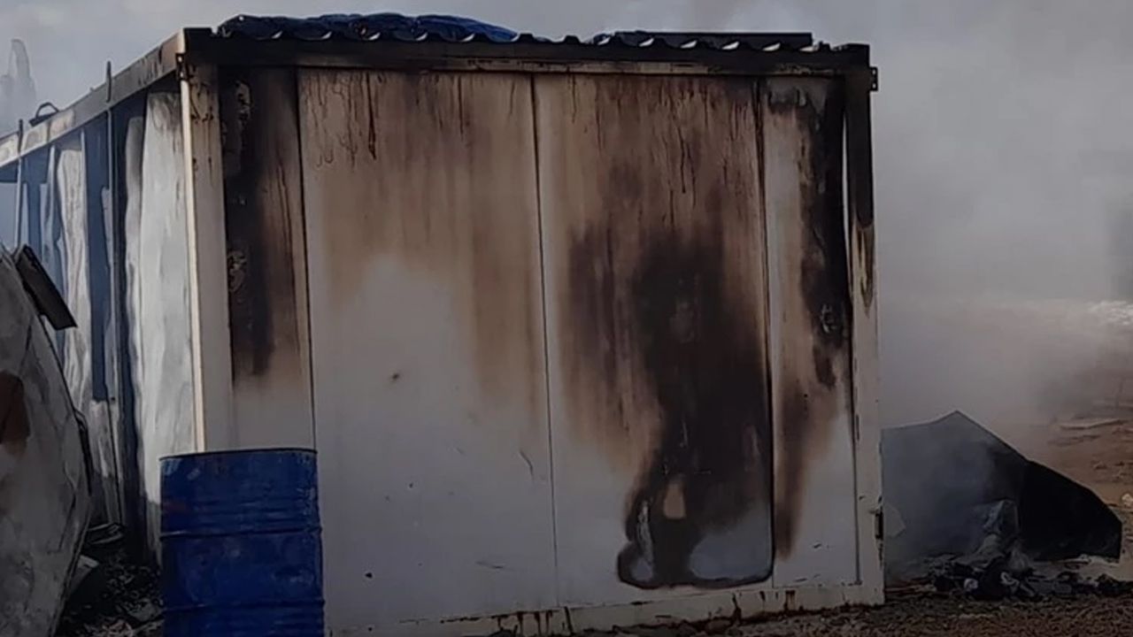 Konya'da işçilerin kaldığı konteynerde çıkan yangın söndürüldü
