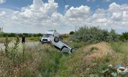 Aksaray’da otomobil takla attı: 2 yaralı