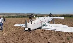Aksaray’da sivil eğitim uçağı düştü